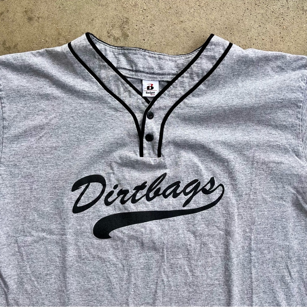 Long Beach State Dirtbags Baseball Shirt Badger Sports 2XL Gray - Picture 3 of 6